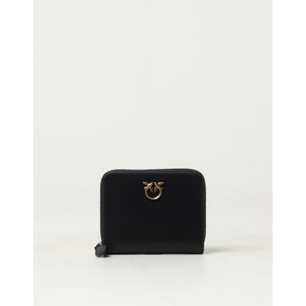 PINKO portemonnee Taylor Zip Around Wallet Black - Antique Gold zwart