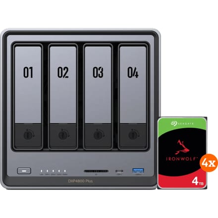 UGREEN NASync DXP4800 Plus + Seagate Ironwolf 4TB 4-Pack
