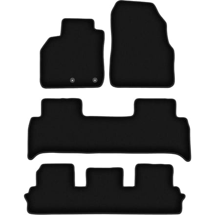 BASIC zwarte veloursmatten voor: Renault Grand Scenic III 7-zits (2009-2015)