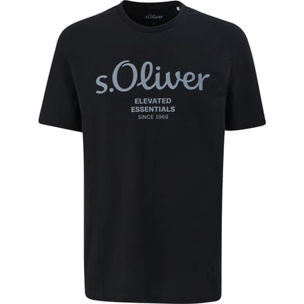 regular fit T-shirt van puur katoen model 'BASIC TEE BIG LOGO'
