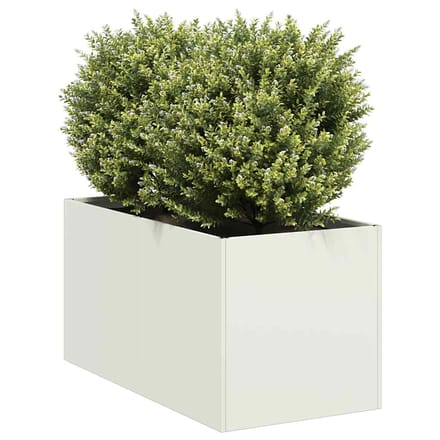 vidaXL - Plantenbak - 40x80x40 - cm - koudgewalst - staal - wit
