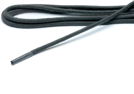 ARIESZZZ Veters 75 cm - Veters Rond - Grijs - Wax - 2 mm - 4-6 gaatjes - 2 Paar