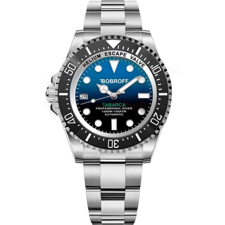 Horloge BOBROFF BF0003i. Automatisch, Kleur blauw. Man. black