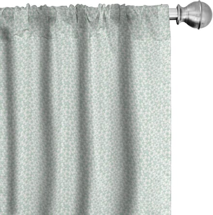 ABAKUHAUS Luau Voorhangen – 2x75x225 cm – Mint/Wit – Microfaser