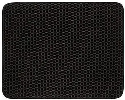 Behave Kattenbakmat - Grit Opvanger - Waterdicht - Dubbele laag - Uitloopmat - Zwart - 30 x 30 cm