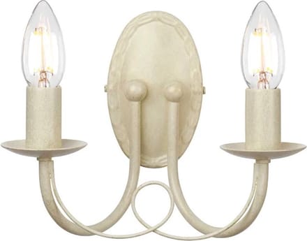 Elstead Lighting LED Wandlamp Minster | 2X E14 Max 60W | Ivory/ Gold Patina