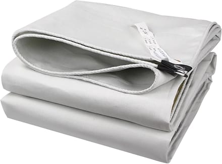 Waterdicht Zeil - Afdekzeil Canvas - Bescherming Buiten - Verstevigd Knoopsgat - 1.5 x 2 m - Wit