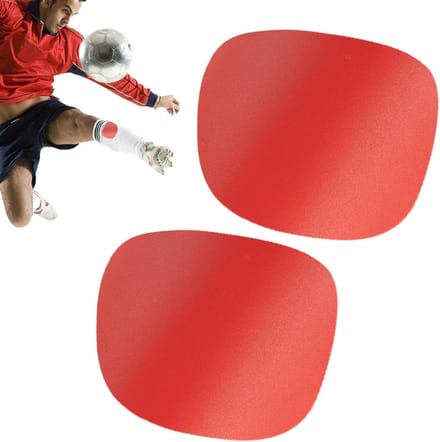 Scheenbeschermers - Mini beschermers - Sport Bescherming - Lichtgewicht Flexibel - 7.5 x 6 cm - Rood