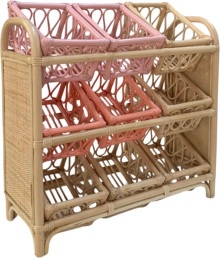 Cokos Renee rotan opbergmeubel - Pink