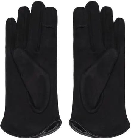 Zwarte Handschoenen - Herfst/Winter - Zwart - Imitatie Suede