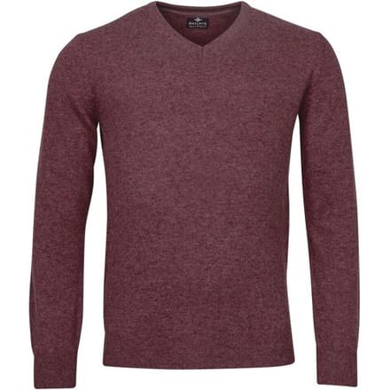 Baileys Trui V-Neck Uni Color Lambswool Cerise / male