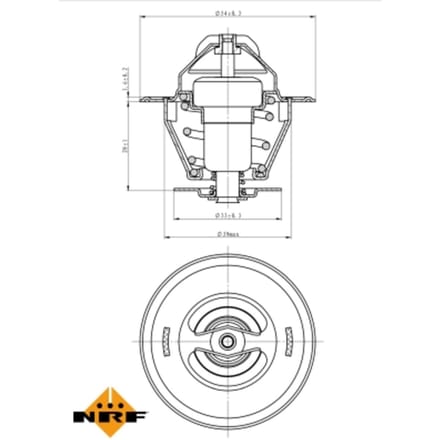Thermostaat, koelvloeistof NRF 725161