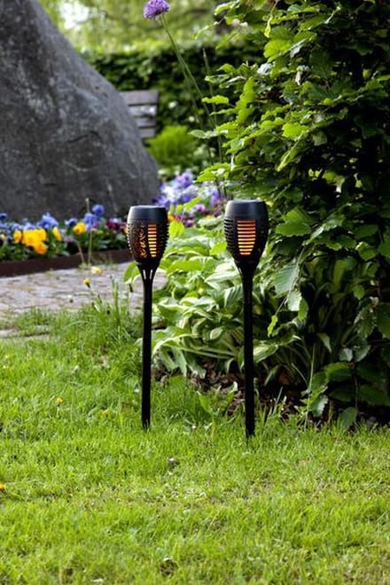 RTM Lighting Solar Fakkels -Zwart -Set van 2 -50CM -Zonne-Energie