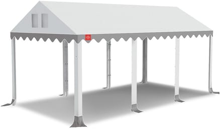GO-PRO | Limited Edition | 3x6 | Wit-grijs | Partytent met grondframe