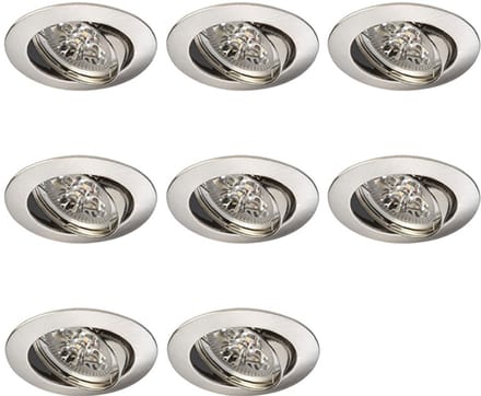 Lybardo - Inbouwspots - 8-pack - Spotjes Inbouw - Lucca - Kantelbaar