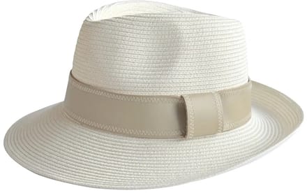 Harper Fedora – Zonnehoed Dames UV Werend Zomerhoed - Maat: M-L: 58 cm - Ivory