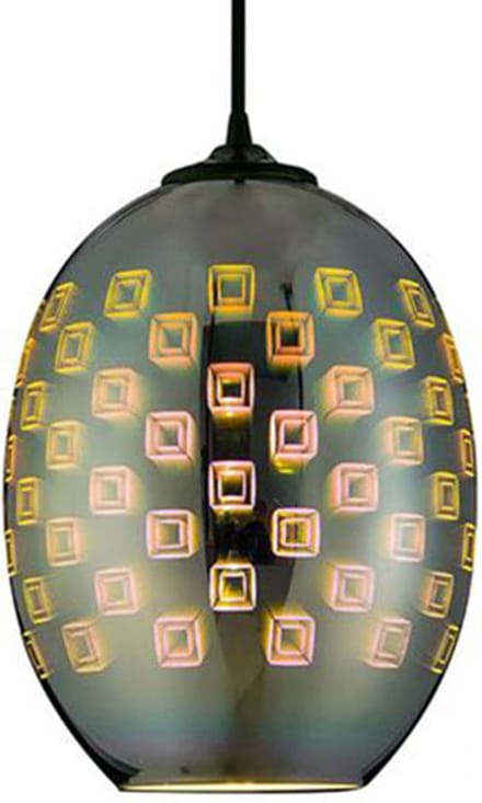 LED Hanglamp 3D - Spectra - Ovaal - Chroom Glas - E27