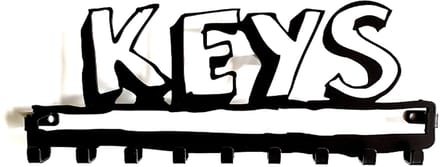 Decorizzly - Sleutelkast - 9 Haken - Zwart - Staal