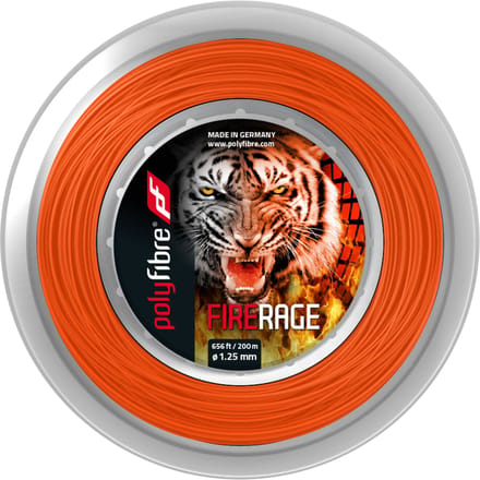 Polyfibre Firerage Ribbed 200m Rol Snaren-Rood
