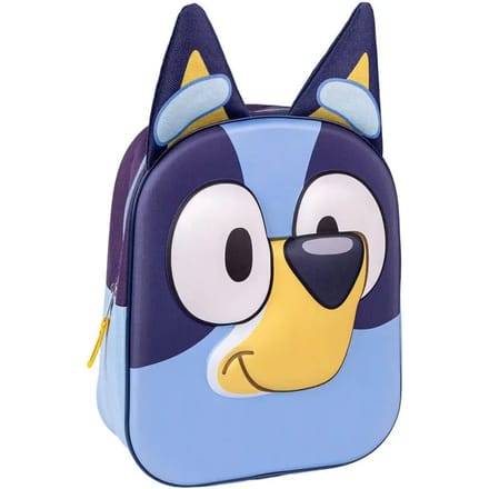 Bluey 3D Schoolrugzak – Kinder Rugzak – Blauw – 25 x 31 x 10 cm