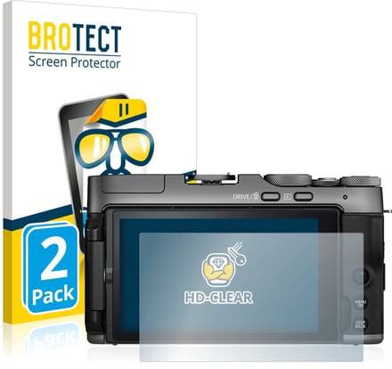 BROTECT - Screenprotector voor Fujifilm X-A7 - Folie Beschermfolie transparant 2 Stuks
