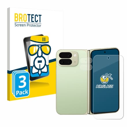 Screenprotector 3 Stuks voor Google Pixel 10 Pro Fold (Voor+Camera) Beschermglas transparant