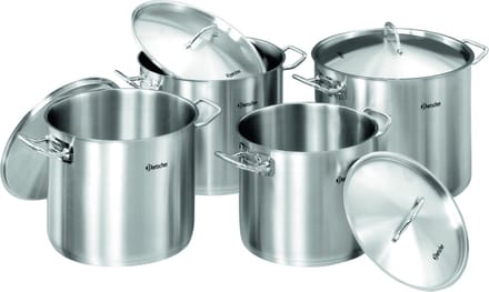 Bartscher RVS 4-delige pannenset met deksel