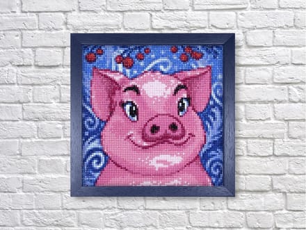 Wizardi Diamond Painting Kit Little Piggy WD2297