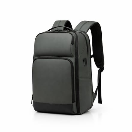 Uitbreidbare Laptop Rugzak 15.6 inch - 26L tot 40L - Waterafstotend - USB Aansluiting - Groen