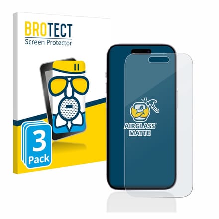 BROTECT - Screenprotector voor Apple iPhone 14 Pro - Folie Beschermfolie Beschermglas matte 3 Stuks