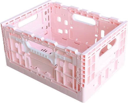 Alpac Vouwkrat - Klapkrat - 365 x 275 x 190 mm - 14,8 L - Pastelroze