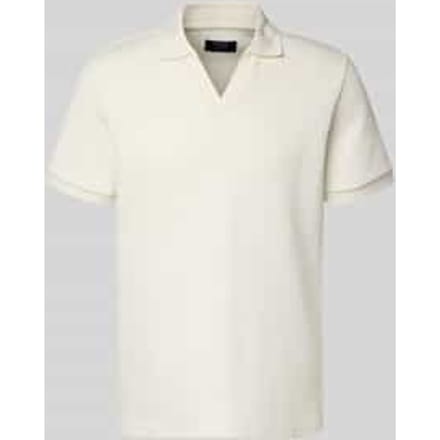 regular fit knitwear poloshirt met V-hals