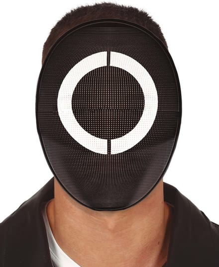 Fiestas Guirca Game Cirkel masker zwart - one size - tv serie - carnaval - volwassenen