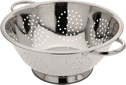 Excellent Houseware Keuken vergiet - op voet - RVS - 24 x 10 cm - zeef