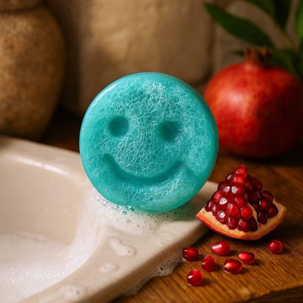 Face & Body Scrub - Framboos & Granaatappel - Loofah zeep - 120gr - Vegan