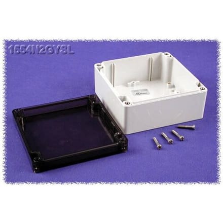 Hammond Electronics 1554N2GYSL Universele behuizing 120 x 120 x 60 Polycarbonaat Grijs 1 stuk(s)