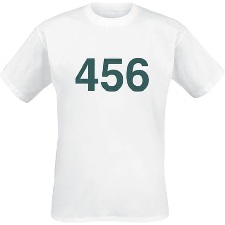 Squid Game T-shirt - Player 456 - L tot 3XL - voor Mannen - wit