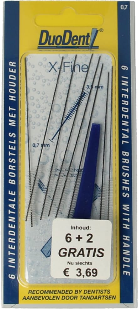 Duodent Interdentale borstels x-fine 8 Stuks