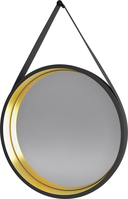 Miroir salle de bain rond type barbier - diamètre 50cm - BARBER GOLD