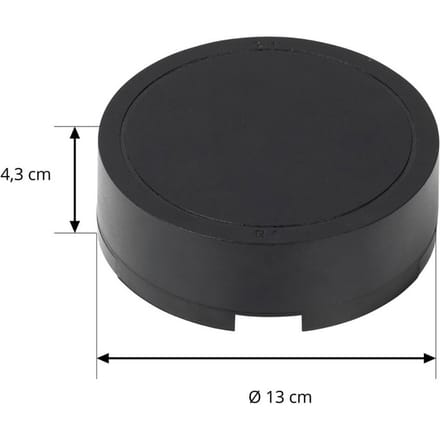 Lindby LED driver Lumaro, zwart, Ø 13 cm, 100W