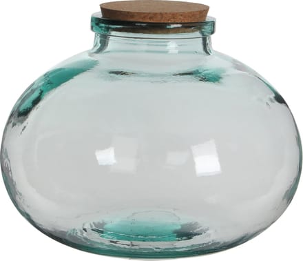 Mica Decorations Olly Vaas - H23 x Ø29 cm - Gerecycled Glas - Transparant