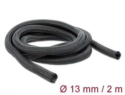 Delock Braided Sleeve self-closing 2 m x 13 mm black