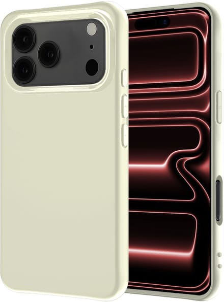 Hoesje - Geschikt voor Apple iPhone 17 Pro Max - Sterk & Shockproof - Hoes Cover - Siliconen Case - Wit