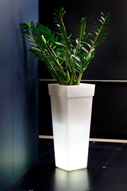 Lichtgevende Bloempot Geryon 40x40x100cm 41L COOL WHITE Nicoli