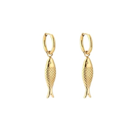 Bijoutheek Oorhangers Vis Goud