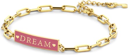 Special Moments 8KM-BC0065 Stalen armband - DREAM - 16,5 + 3 CM - Goudkleurig