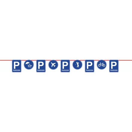 Folat - Vlaggenlijn Papier Pensioen (10 meter)