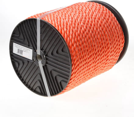 100m Touw - PP - Oranje - 12mm - Geslagenkoord