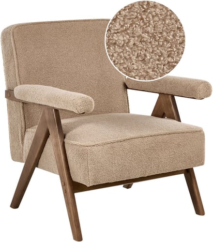 EVJE - Fauteuil - Zandbeige - Bouclé