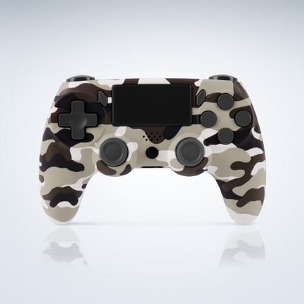 Ntech PS4 Controller Geschikt voor PS4 en PS3 - PS4 controller Draadloos Camouflage Grijs - Audio Jack Input - Touch Sensor - Dual Trilmotoren Draadloze Controller
